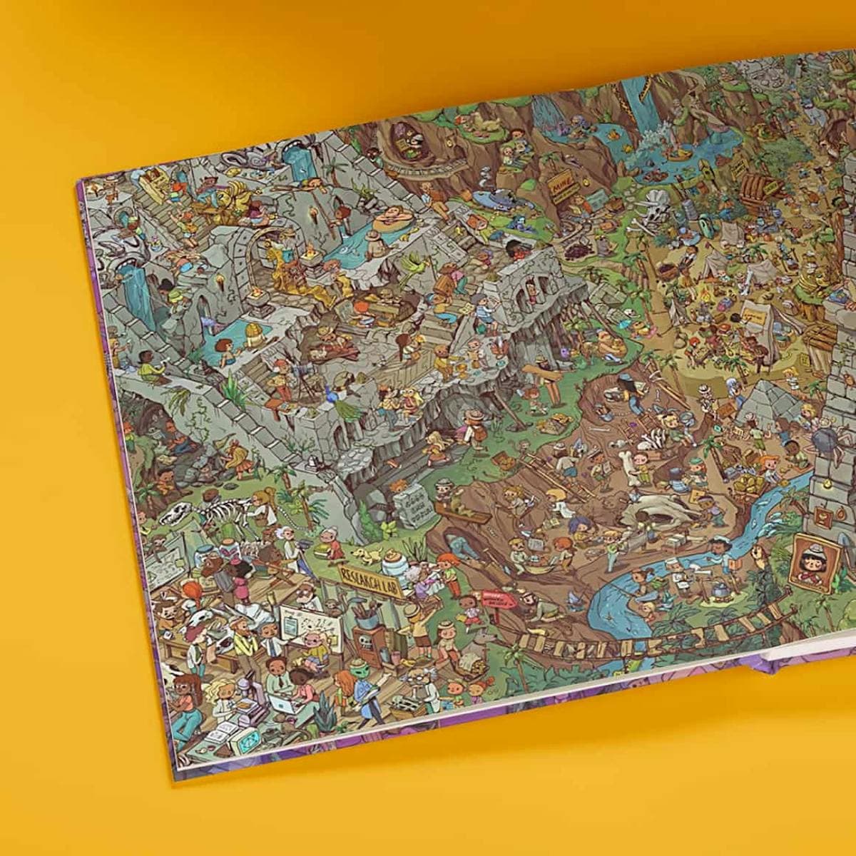 inside spread of book